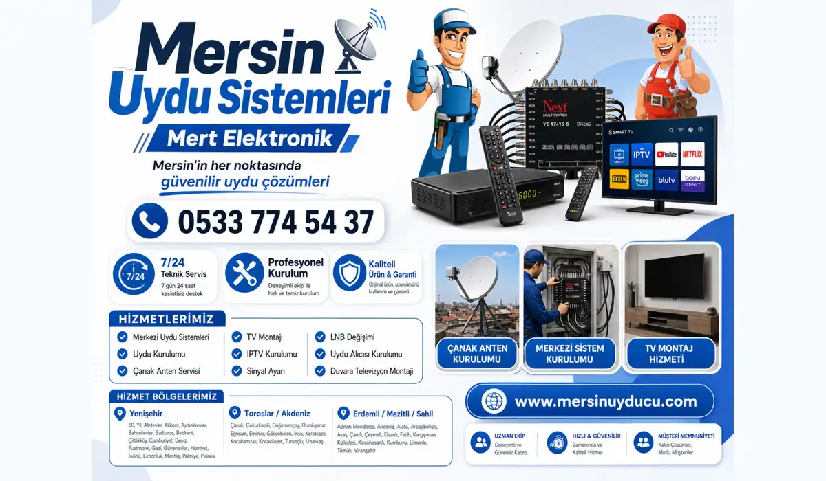 Mersin Uyducu Mert Elektronik servis belgeleri ve kurumsal standartlar